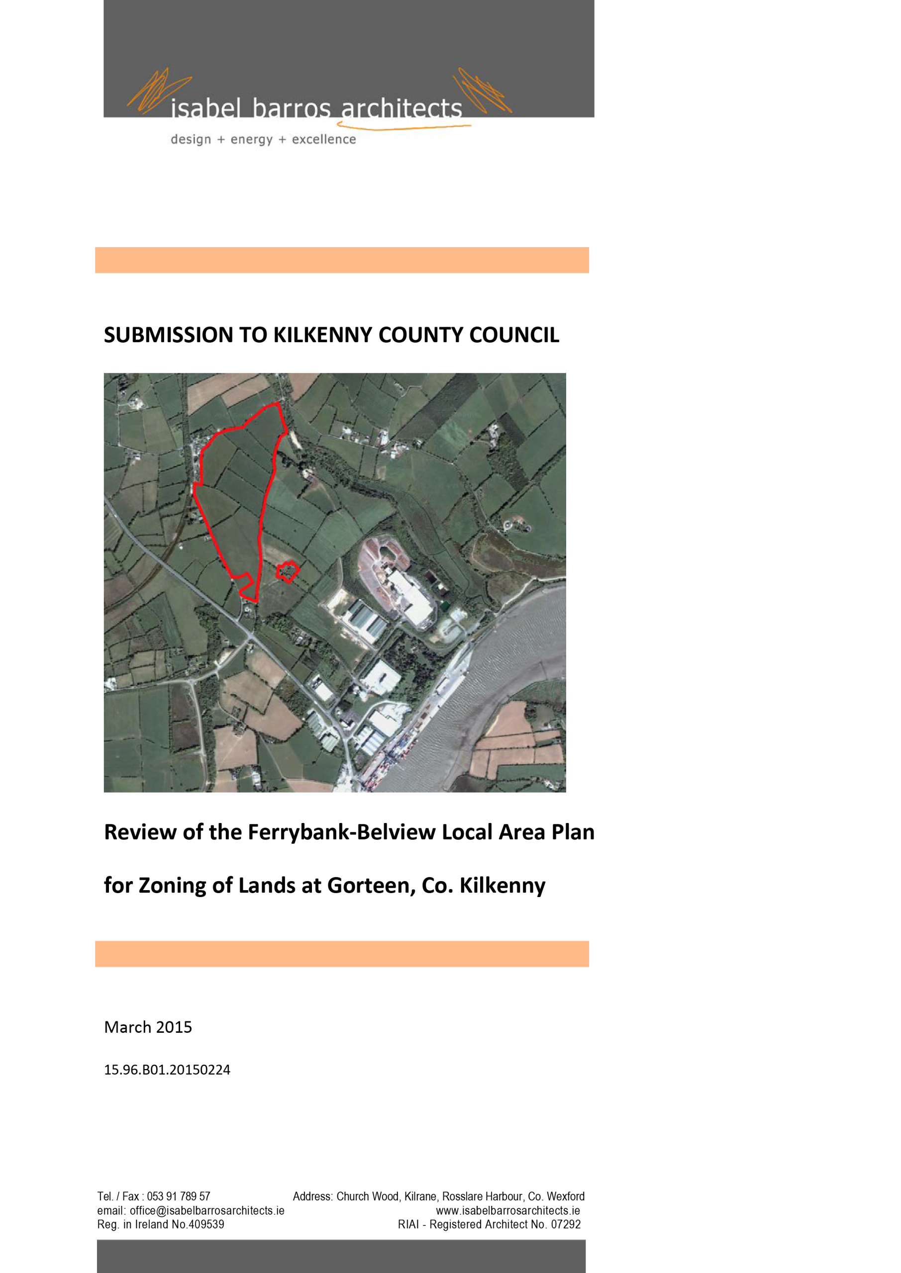 Zoning Submission - Isabel Barros RIAI Architects Wexford | Ireland