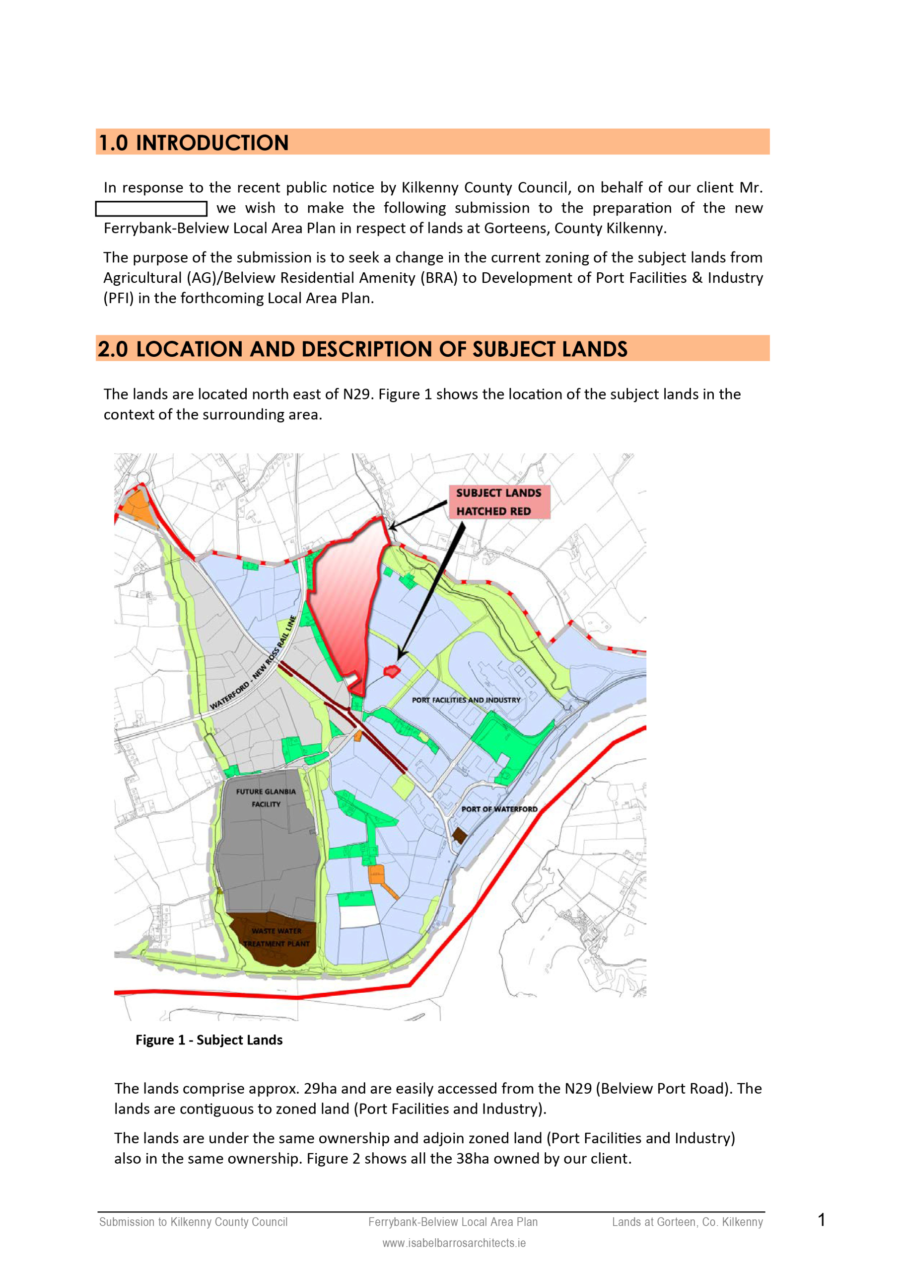 Zoning Submission – Isabel Barros RIAI Architects Wexford | Ireland Zoning Submission - Isabel Barros RIAI Architects Wexford | Ireland