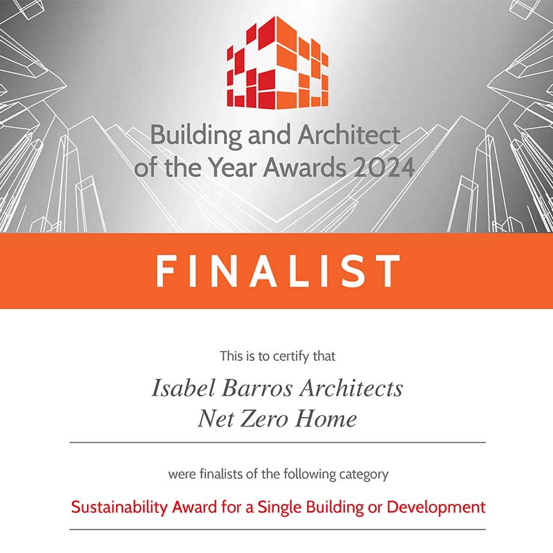 Building Architect of the Year Awards 2024 FINALIST_Sustainability- Isabel Barros Architects