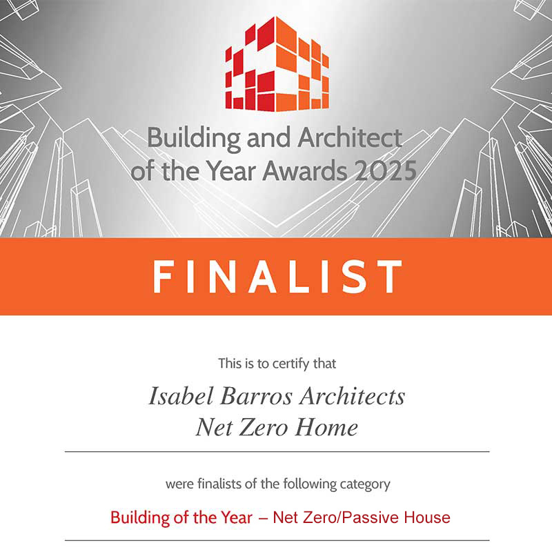 Building & Architect Of The Year Awards 2025 Net Zero Home - Isabel Barros RIAI Architects Wexford