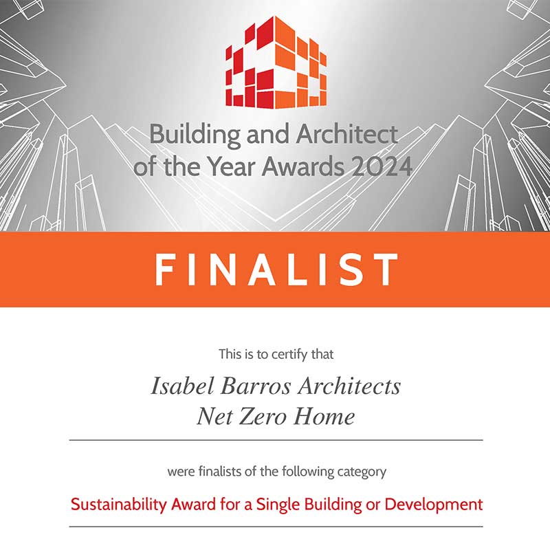 Building  Architect of the Year Awards 2024 FINALIST_Sustainability- Isabel Barros Architects 